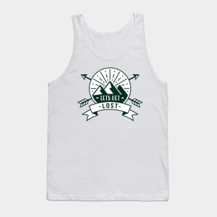 Let's Get Lost Adventure Mountain Camping Tank Top